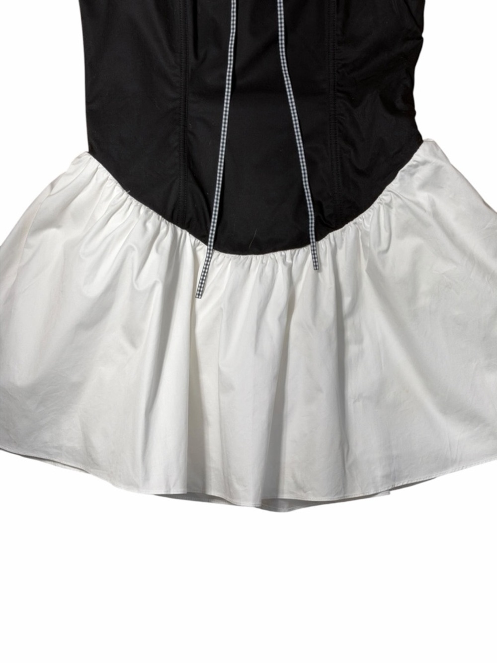 For Love & Lemons Black and White Annabelle Mini Dress Womans M - Picture 4 of 11